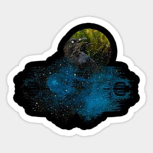 Space Crow Sticker